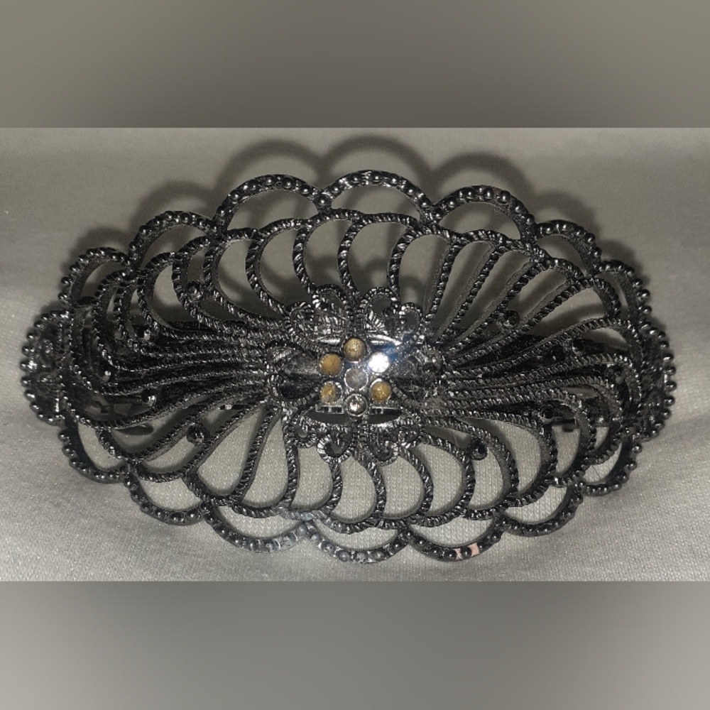 Fancy, Vintage Style Silver Hair Clip